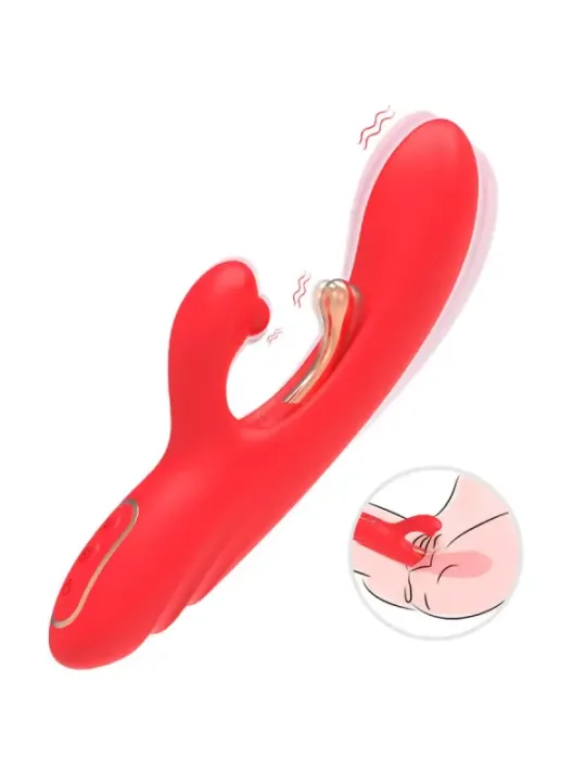 Armony - Vibratore Stimolatore Punto G E Clitoride Con Lingua Oscillante Rosso - ARMONY VIBRATORS - Vibratori punto G | erosidea.com