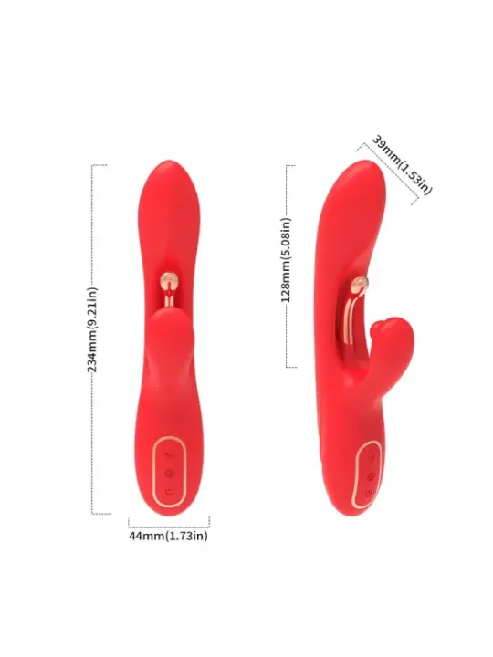 Armony - Vibratore Stimolatore Punto G E Clitoride Con Lingua Oscillante Rosso - ARMONY VIBRATORS - Vibratori punto G | erosidea.com