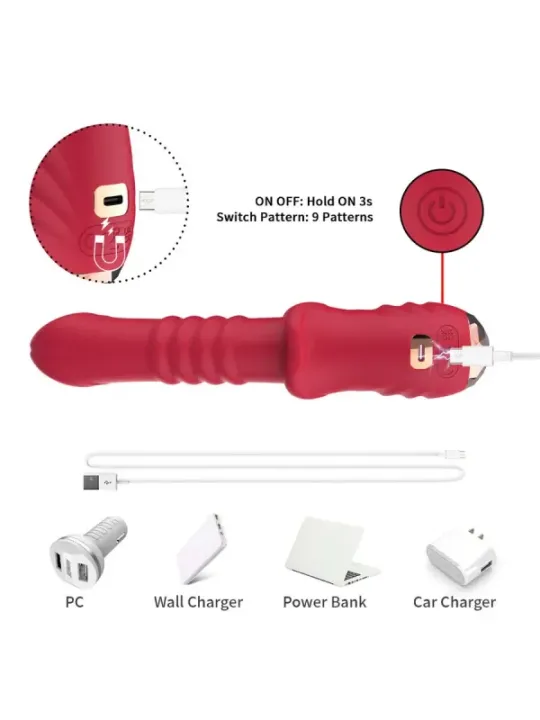 Armony - Point A Dildo Vibratore Stimolante Rosso - ARMONY VIBRATORS - Vibratori punto G | erosidea.com