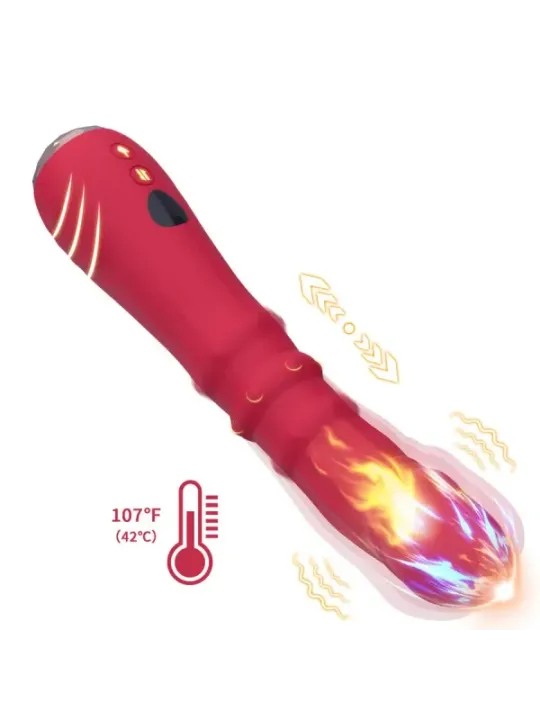 Armony - Dildo Vibratore Stimolatore Punto A Termoregolabile Rosso - ARMONY VIBRATORS - Vibratori punto G | erosidea.com