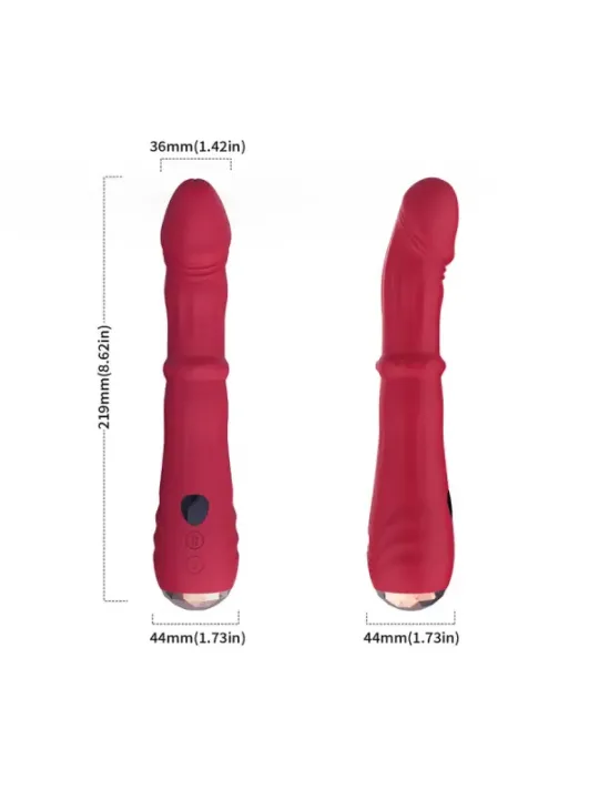 Armony - Dildo Vibratore Stimolatore Punto A Termoregolabile Rosso - ARMONY VIBRATORS - Vibratori punto G | erosidea.com