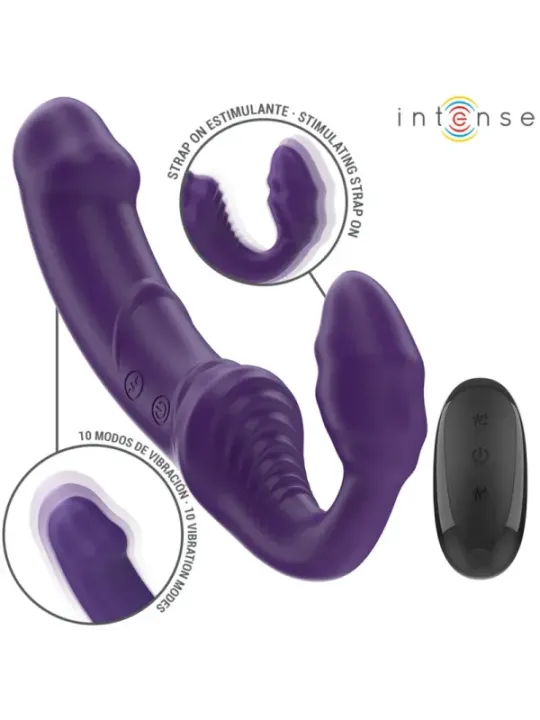 Intense - Jill Doppio Vibratore 20 Cm Viola Telecomando - INTENSE REMOTE CONTROL - Vibratori punto G | erosidea.com