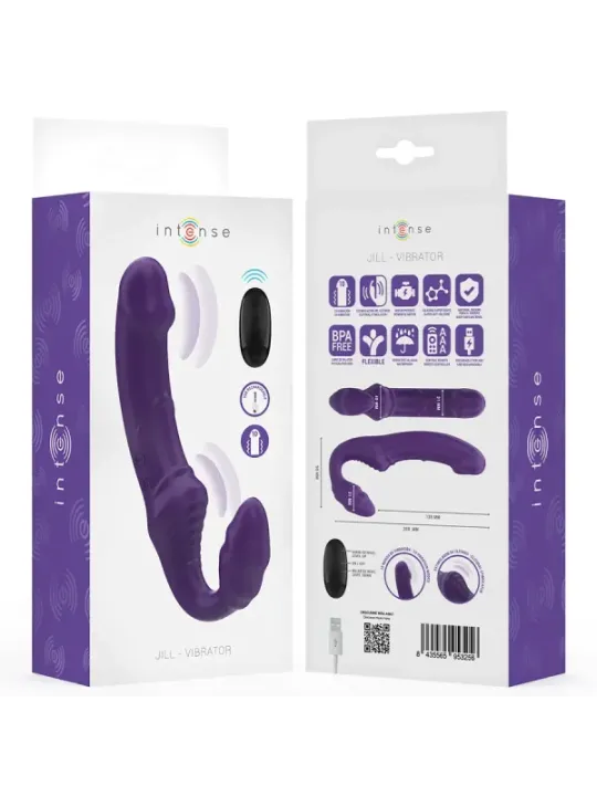 Intense - Jill Doppio Vibratore 20 Cm Viola Telecomando - INTENSE REMOTE CONTROL - Vibratori punto G | erosidea.com