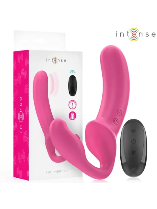 Intense - Amy Doppio Vibratore 20 Cm Rosa Telecomando - INTENSE REMOTE CONTROL - Vibratori punto G | erosidea.com