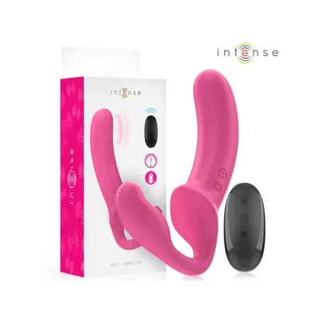 Intense - Amy Doppio Vibratore 20 Cm Rosa Telecomando - INTENSE REMOTE CONTROL - Vibratori punto G | erosidea.com