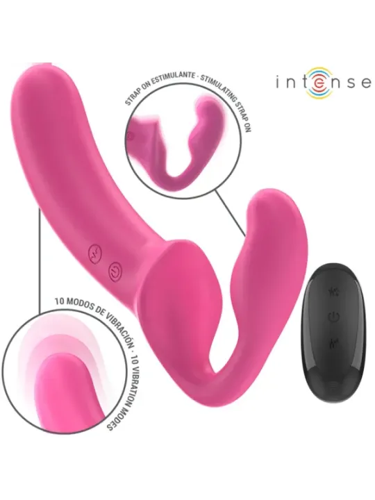 Intense - Amy Doppio Vibratore 20 Cm Rosa Telecomando - INTENSE REMOTE CONTROL - Vibratori punto G | erosidea.com