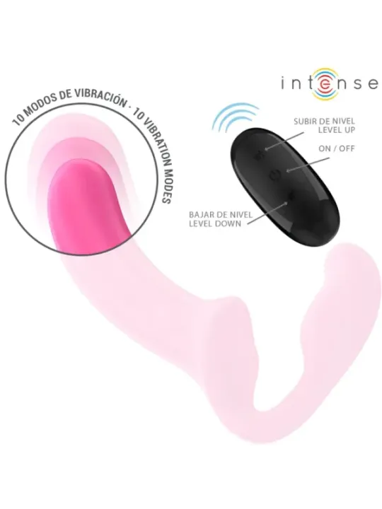 Intense - Amy Doppio Vibratore 20 Cm Rosa Telecomando - INTENSE REMOTE CONTROL - Vibratori punto G | erosidea.com