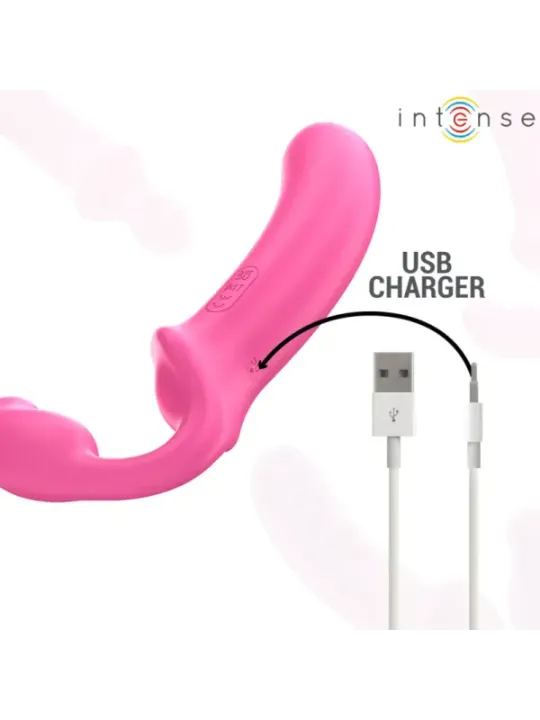 Intense - Amy Doppio Vibratore 20 Cm Rosa Telecomando - INTENSE REMOTE CONTROL - Vibratori punto G | erosidea.com