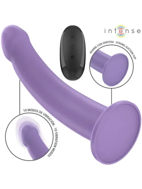 Intense - Vibratore Eddie 175 Cm 10 Vibrazioni Viola Telecomando - INTENSE REMOTE CONTROL - Vibratori punto G | erosidea.com