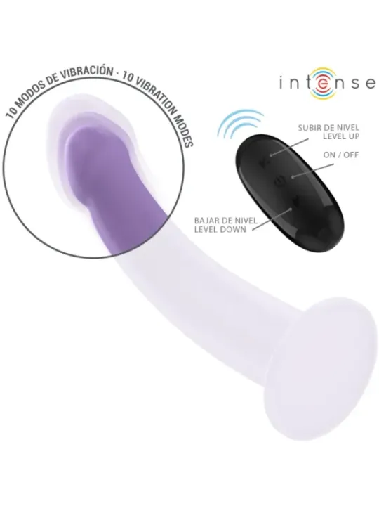 Intense - Vibratore Eddie 175 Cm 10 Vibrazioni Viola Telecomando - INTENSE REMOTE CONTROL - Vibratori punto G | erosidea.com