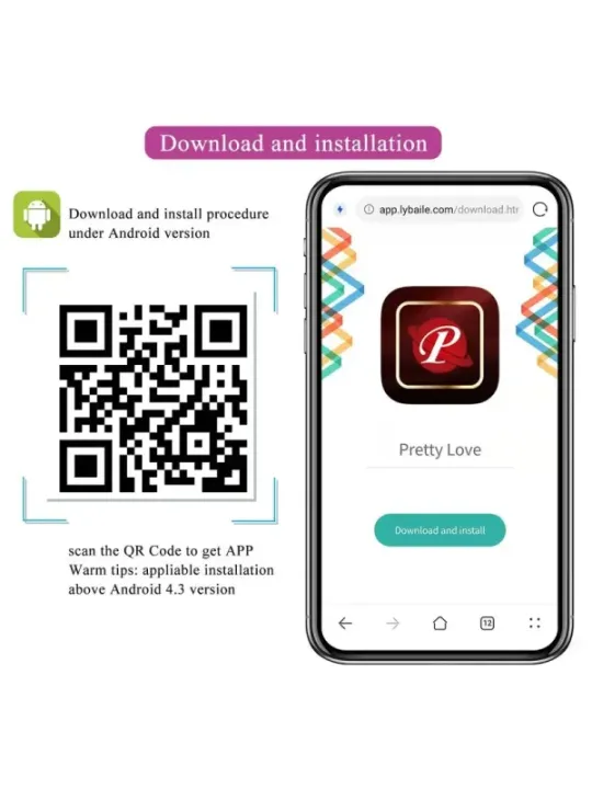Pretty Love - Uovo Vibrante Con Controllo Tramite App Pulsen 12 Funzioni Ricaricabile Rosa - APP SERIES - Vibratori con App | erosidea.com