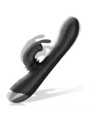 Black&Silver - Dj. Stimolatore Coniglio In Silicone Ricaricabile Adam Nero - BLACK&SILVER - Vibratori Rabbit | erosidea.com