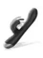 Black&Silver - Dj. Stimolatore Coniglio In Silicone Ricaricabile Adam Nero - BLACK&SILVER - Vibratori Rabbit | erosidea.com