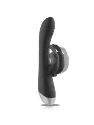 Black&Silver - Dj. Stimolatore Coniglio In Silicone Ricaricabile Adam Nero - BLACK&SILVER - Vibratori Rabbit | erosidea.com
