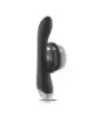 Black&Silver - Dj. Stimolatore Coniglio In Silicone Ricaricabile Adam Nero - BLACK&SILVER - Vibratori Rabbit | erosidea.com