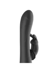 Black&Silver - Dj. Stimolatore Coniglio In Silicone Ricaricabile Adam Nero - BLACK&SILVER - Vibratori Rabbit | erosidea.com