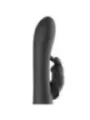 Black&Silver - Dj. Stimolatore Coniglio In Silicone Ricaricabile Adam Nero - BLACK&SILVER - Vibratori Rabbit | erosidea.com