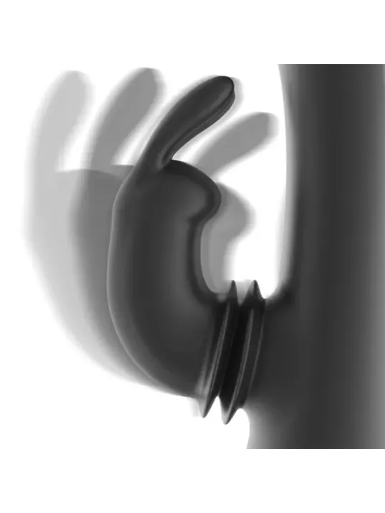 Black&Silver - Dj. Stimolatore Coniglio In Silicone Ricaricabile Adam Nero - BLACK&SILVER - Vibratori Rabbit | erosidea.com
