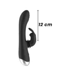 Black&Silver - Dj. Stimolatore Coniglio In Silicone Ricaricabile Adam Nero - BLACK&SILVER - Vibratori Rabbit | erosidea.com