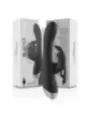 Black&Silver - Dj. Stimolatore Coniglio In Silicone Ricaricabile Adam Nero - BLACK&SILVER - Vibratori Rabbit | erosidea.com