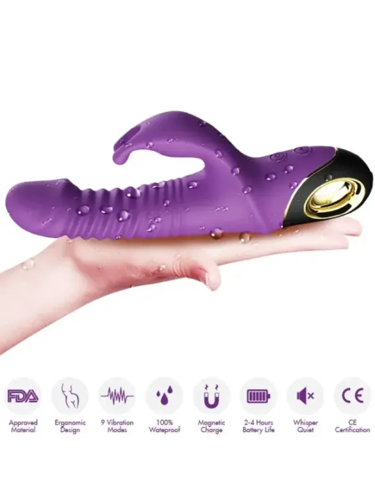 Armony - Vibratore Zing Dildo Coniglio Viola - ARMONY VIBRATORS - Vibratori Rabbit | erosidea.com