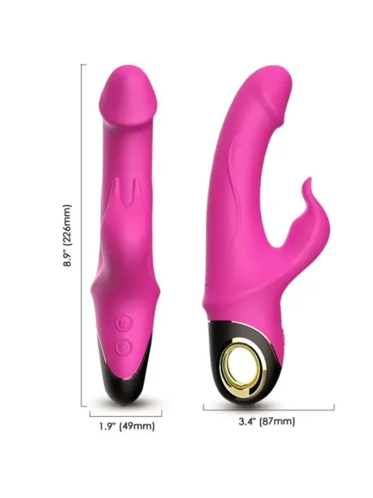 Armony - Meteror Dildo Vibratore Rabbit Rotator Fucsia - ARMONY VIBRATORS - Vibratori Rabbit | erosidea.com