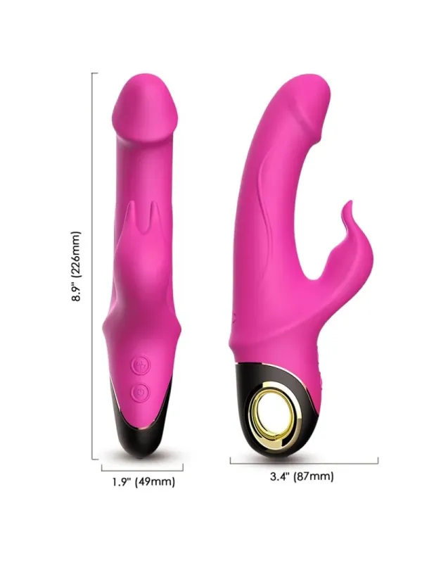 Armony - Meteror Dildo Vibratore Rabbit Rotator Fucsia - ARMONY VIBRATORS - Vibratori Rabbit | erosidea.com