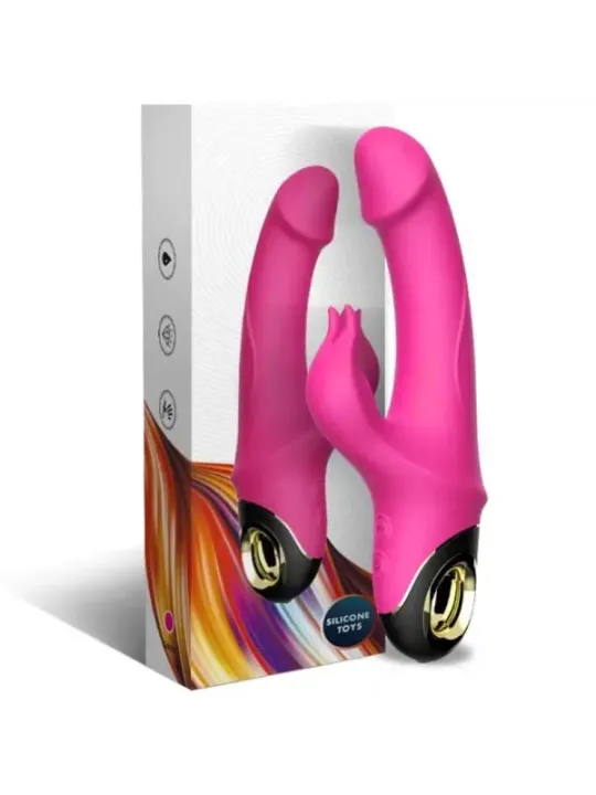 Armony - Meteror Dildo Vibratore Rabbit Rotator Fucsia - ARMONY VIBRATORS - Vibratori Rabbit | erosidea.com
