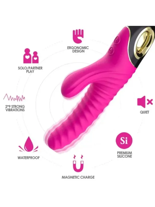 Armony - Vibratore Eternity In Silicone Fucsia - ARMONY VIBRATORS - Vibratori Rabbit | erosidea.com