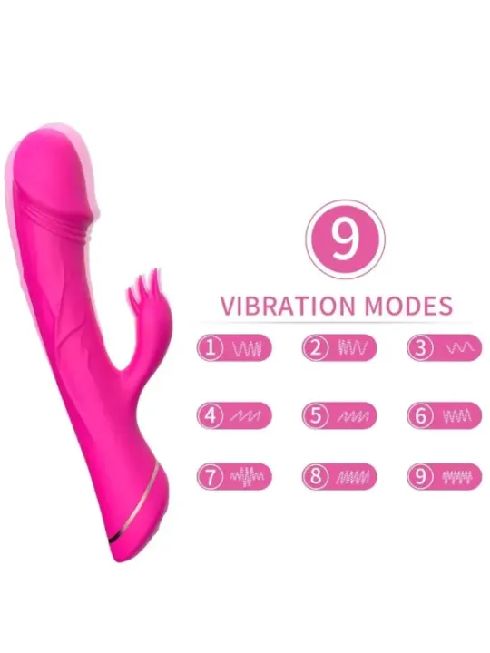 Armony - Dildo Vibratore Coniglio In Silicone Fucsia - ARMONY VIBRATORS - Vibratori Rabbit | erosidea.com