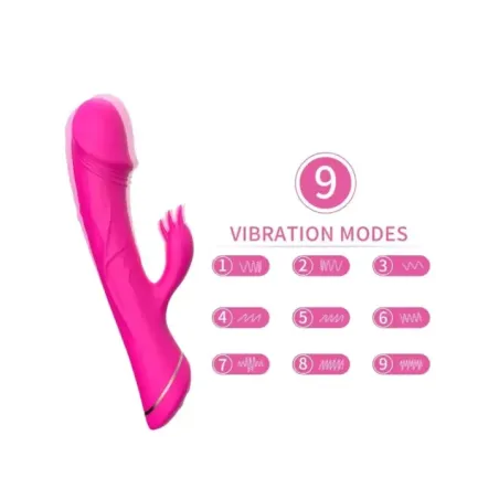 Armony - Dildo Vibratore Coniglio In Silicone Fucsia - ARMONY VIBRATORS - Vibratori Rabbit | erosidea.com