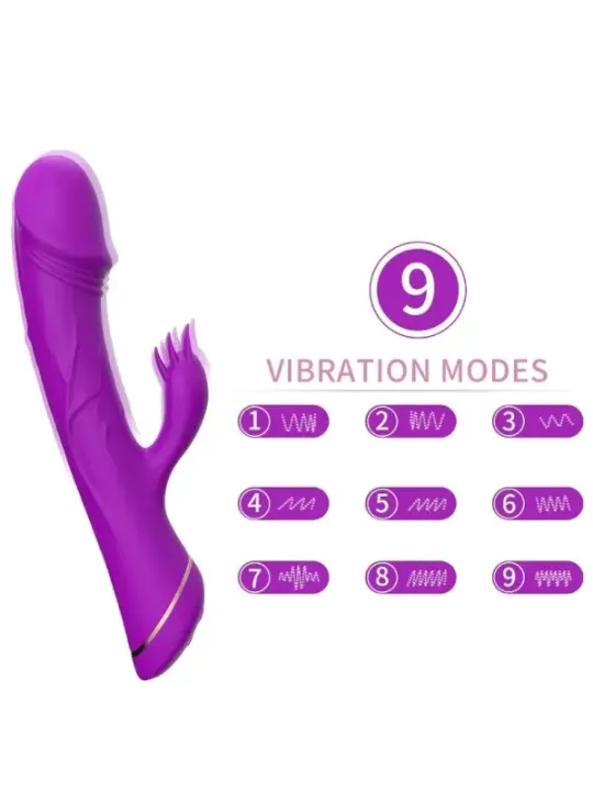 Armony - Vibratore Dildo Coniglio In Silicone Viola - ARMONY VIBRATORS - Vibratori Rabbit | erosidea.com