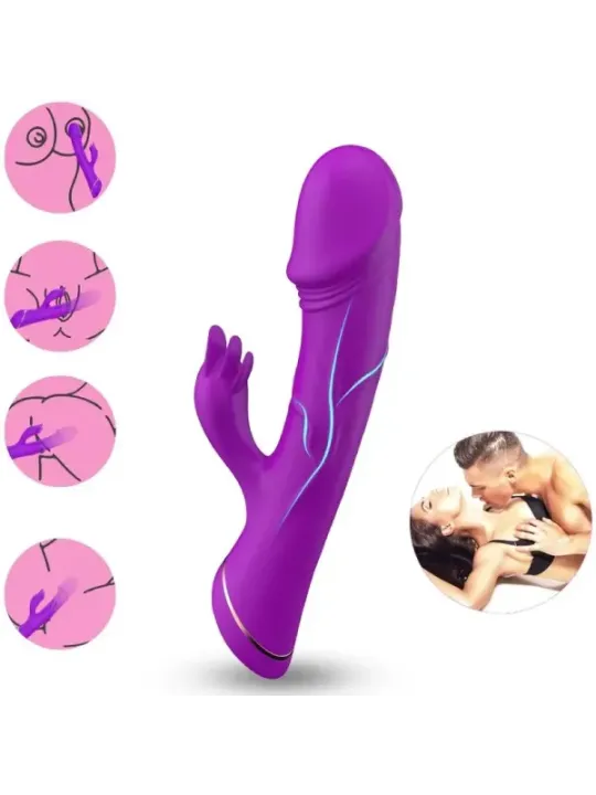 Armony - Vibratore Dildo Coniglio In Silicone Viola - ARMONY VIBRATORS - Vibratori Rabbit | erosidea.com
