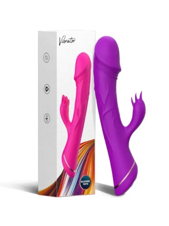 Armony - Vibratore Dildo Coniglio In Silicone Viola - ARMONY VIBRATORS - Vibratori Rabbit | erosidea.com