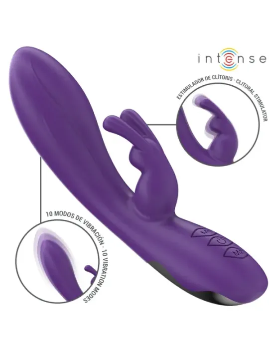 Intense - Vibratore Randall Rabbit 10 Vibrazioni Viola - INTENSE HIGH TECH - Vibratori Rabbit | erosidea.com