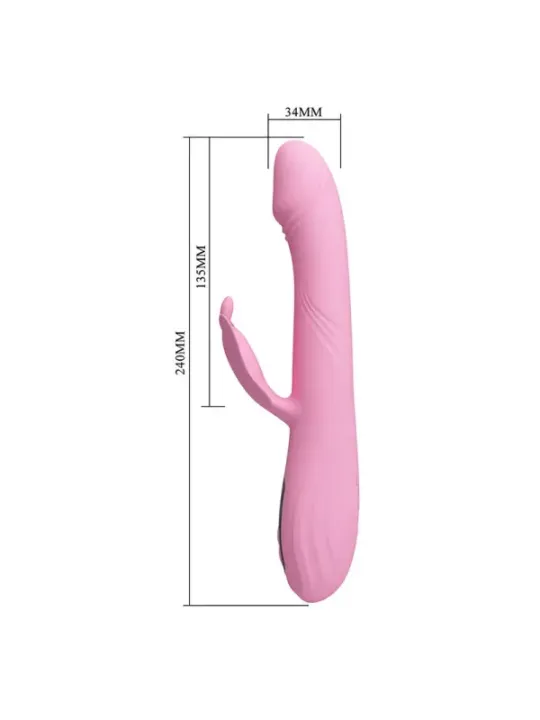 Pretty Love - Vibratore Bella Rabbit Con Stimolazione A Farfalla E Led Rosa - HIGH TECH - Vibratori Rabbit | erosidea.com