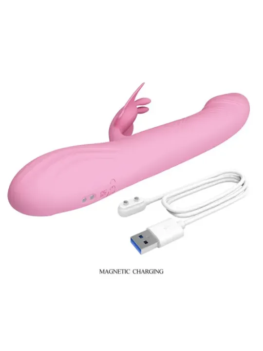 Pretty Love - Vibratore Bella Rabbit Con Stimolazione A Farfalla E Led Rosa - HIGH TECH - Vibratori Rabbit | erosidea.com