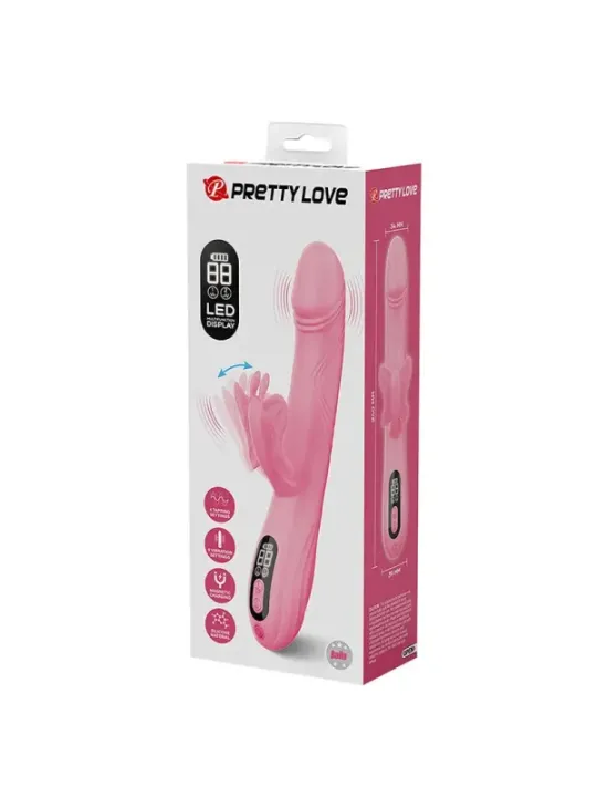 Pretty Love - Vibratore Bella Rabbit Con Stimolazione A Farfalla E Led Rosa - HIGH TECH - Vibratori Rabbit | erosidea.com