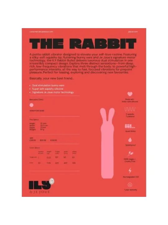 Je Joue - Vibratore Intimo Ricaricabile Ily Rabbit Bullet - JE JOUE - Vibratori Mini | erosidea.com