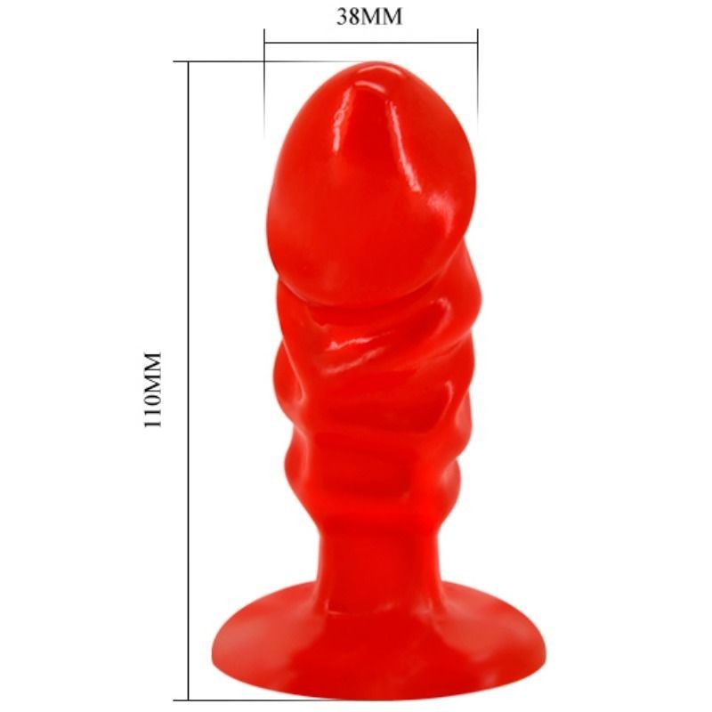 Baile Plug Anale Unisex Con Ventosa Rossa - BAILE ANAL - Plug e Catene Anali | erosidea.com