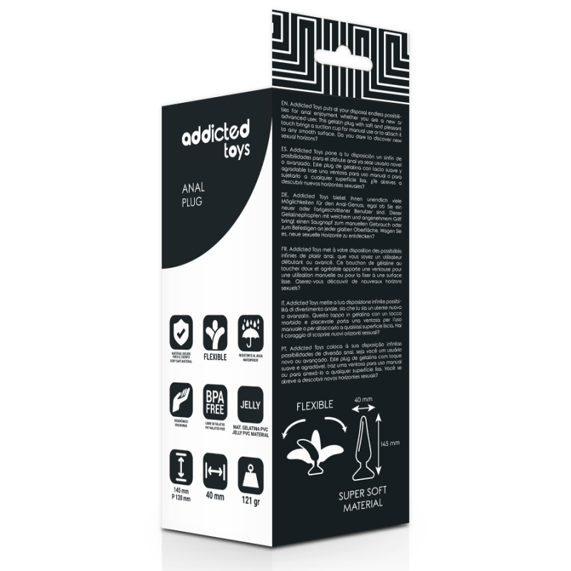 Addicted Toys - Plug Anale 14.5 Cm Nero - Addicted Toys - Plug e Catene Anali | erosidea.com