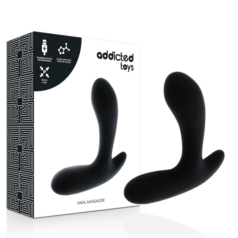 Addicted Toys - Massaggiatore Anale Vibrazione Nera - Addicted Toys - Plug e Catene Anali | erosidea.com