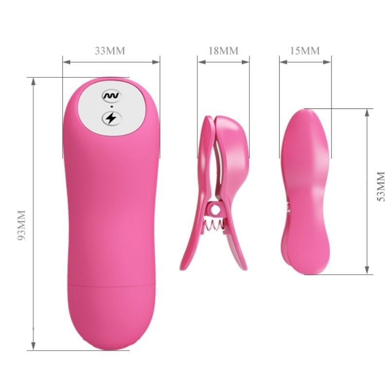 Baile Pizze Romantiche Ad Onde Con Vibrazioni Ed Elettroshock Fucsia - BAILE STIMULATING - Vibratori | erosidea.com