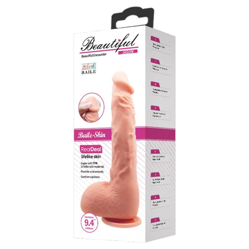 Baile - Dildo Realistico Jason Naturale 24 Cm - BAILE VIBRATORS - Dildo | erosidea.com