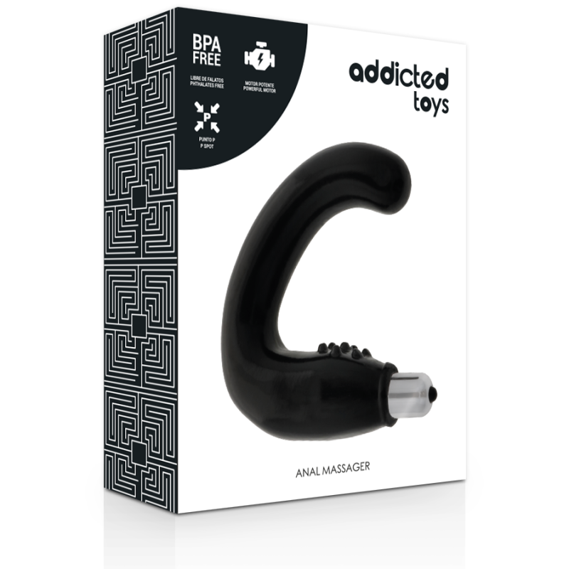 Addicted Toys - Massaggiatore Anale Nero - Addicted Toys - Plug e Catene Anali | erosidea.com
