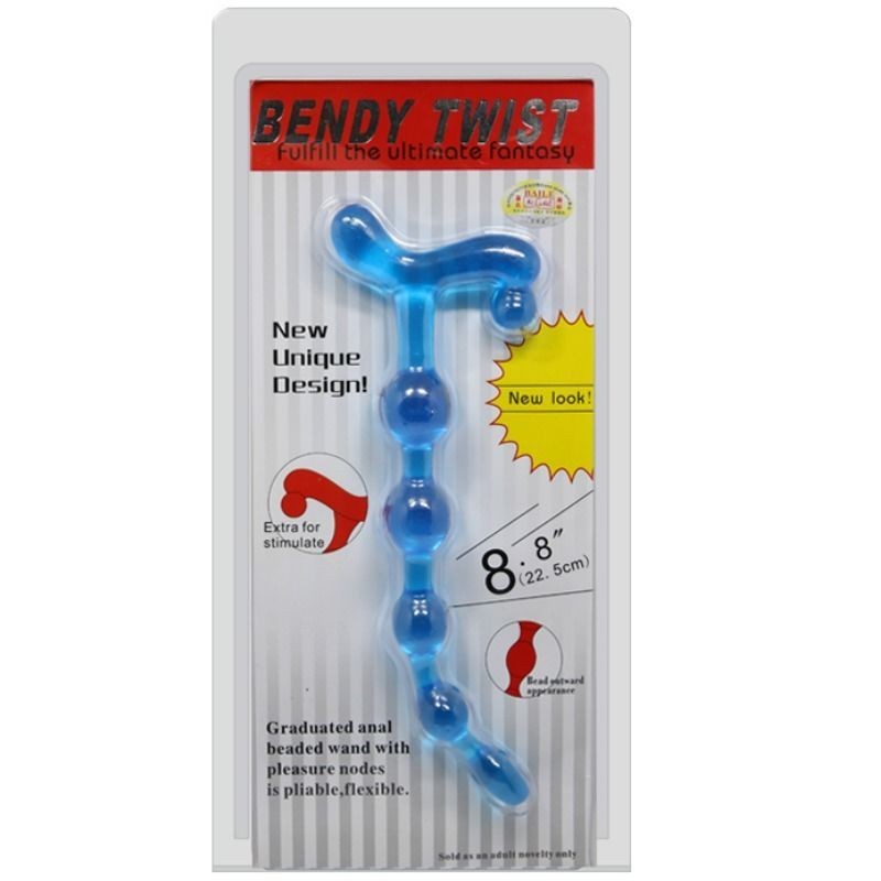 Sfere Anal Blu Flessibili Twist - BAILE ANAL - Ovetti Palline Sfere | erosidea.com