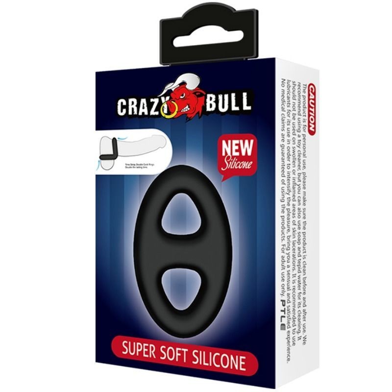 Crazy Bull - Anello Doppio Ovale In Silicone - CRAZY BULL - Anelli Fallici | erosidea.com