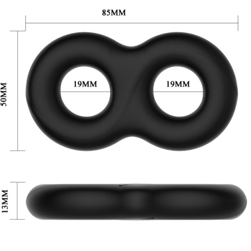Crazy Bull - Anello In Silicone Doppio Infinito - CRAZY BULL - Anelli Fallici | erosidea.com
