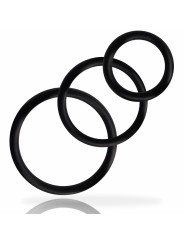 Addicted Toys - Set Di Anelli Per Pene Nero - Addicted Toys - Anelli Fallici | erosidea.com