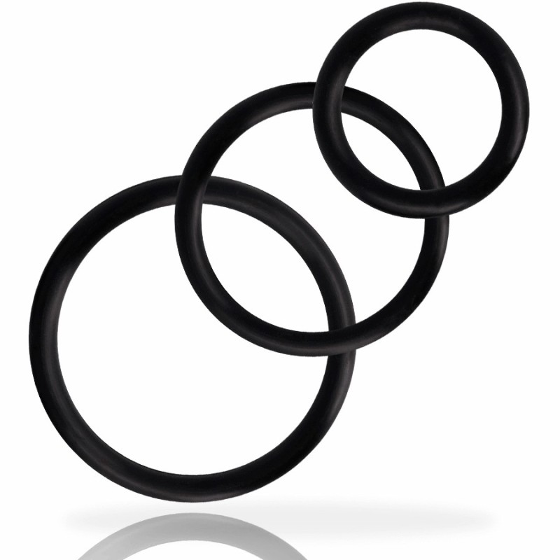 Addicted Toys - Set Di Anelli Per Pene Nero - Addicted Toys - Anelli Fallici | erosidea.com